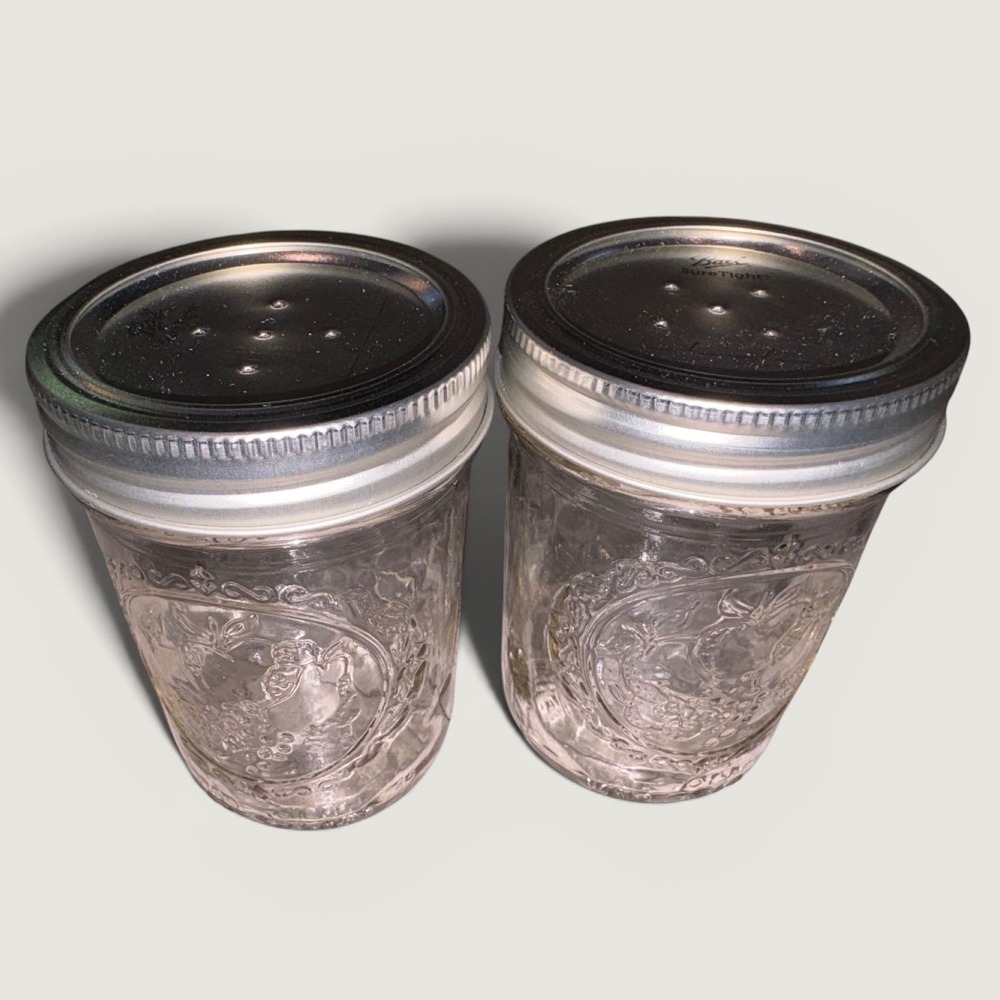 Salt and Pepper Shakers Ball Mason Jar Custom glass Canning Jar Set